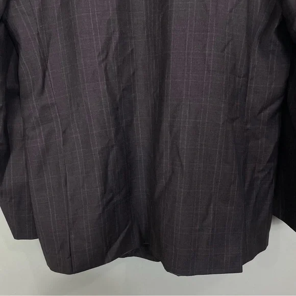 Brooks Brothers 1818 Regent Gray Charcoal Plaid Drago Wool Size 46/40 Suit Set